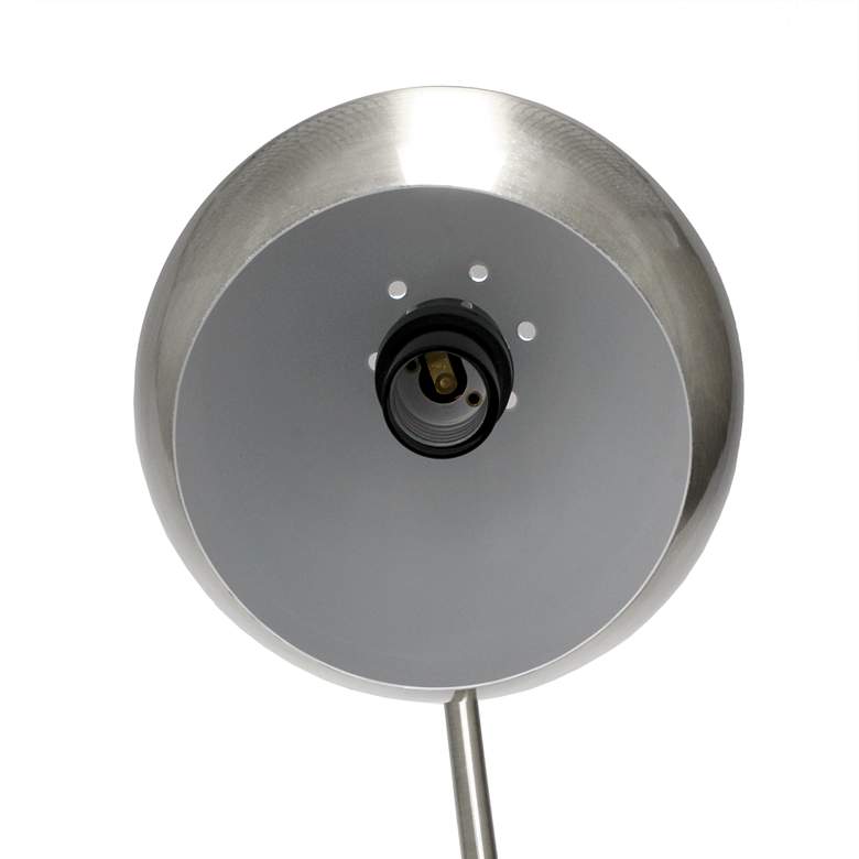 Image 5 Lalia Home 20 1/4" Brushed Nickel Metal Desk Lamp with Dome Shade more views