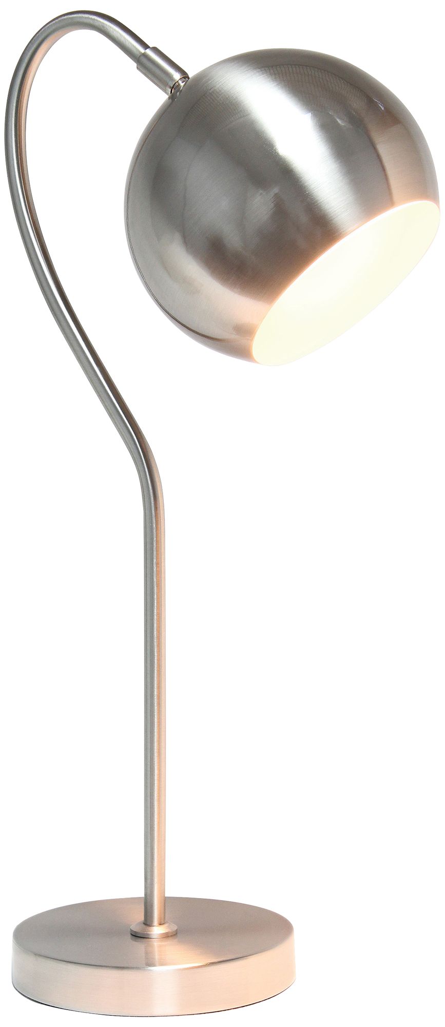 Lalia Home 20 1/4" Brushed Nickel Metal Desk Lamp with Dome Shade
