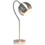 Lalia Home 20 1/4" Brushed Nickel Metal Desk Lamp with Dome Shade