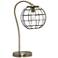 Lalia Home 20" Antique Brass Arched Metal Cage Desk Lamp