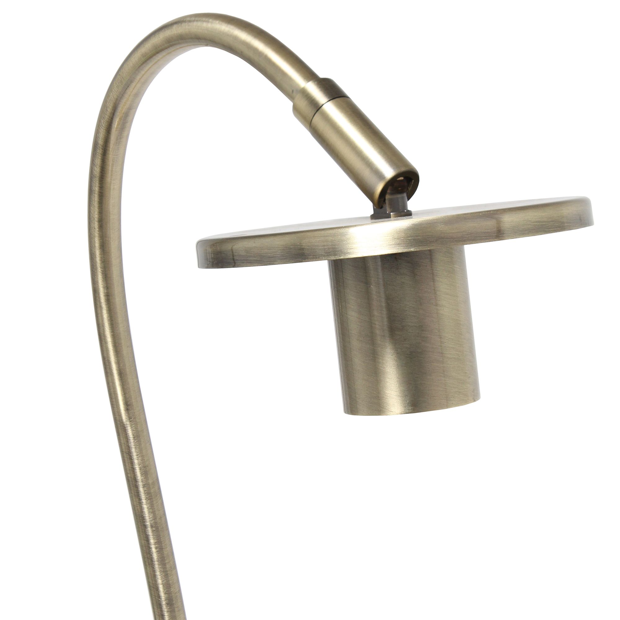 Image 4 Lalia Home 20" Antique Brass Arched Metal Cage Desk Lamp more views