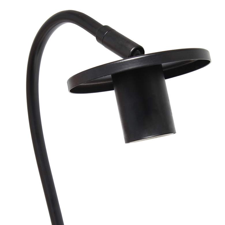 Image 4 Lalia Home 20" Black Arched Metal Desk Lamp with Cage Shade more views