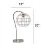 Lalia Home 20" Brushed Nickel Arched Metal Cage Desk Lamp