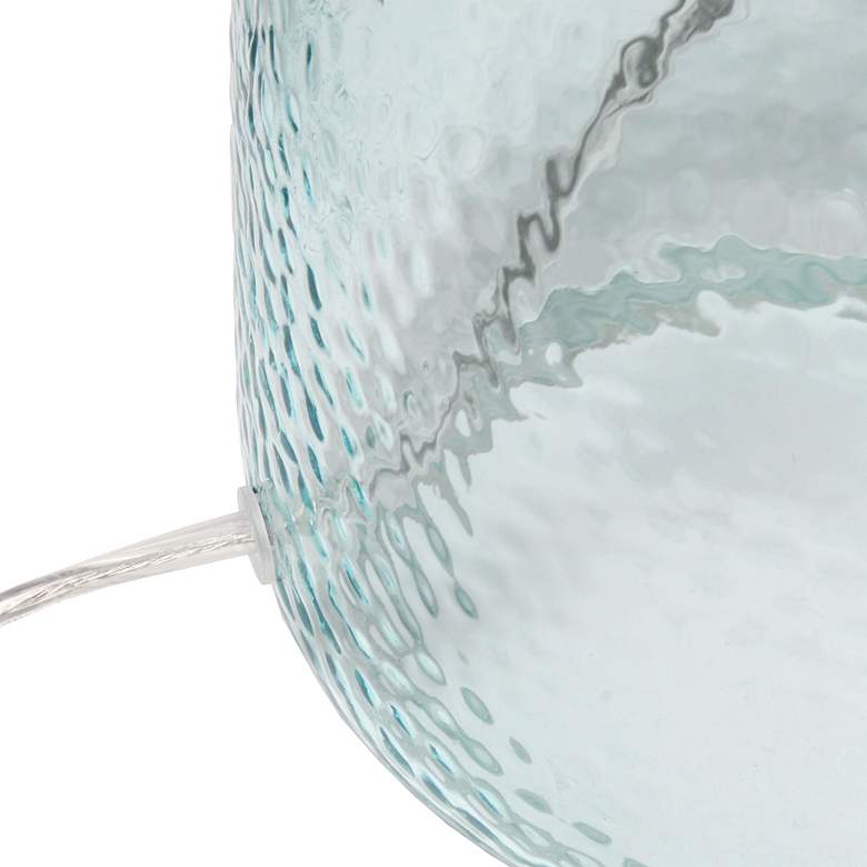 Image 4 Lalia Home 20" Clear Blue Hammered Glass Jar Accent Table Lamp more views