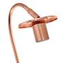Lalia Home 20" Rose Gold Arched Metal Desk Lamp with Cage Shade
