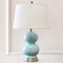 Lalia Home 21 1/4" Modern Light Blue Ceramic Dual Orb Table Lamp