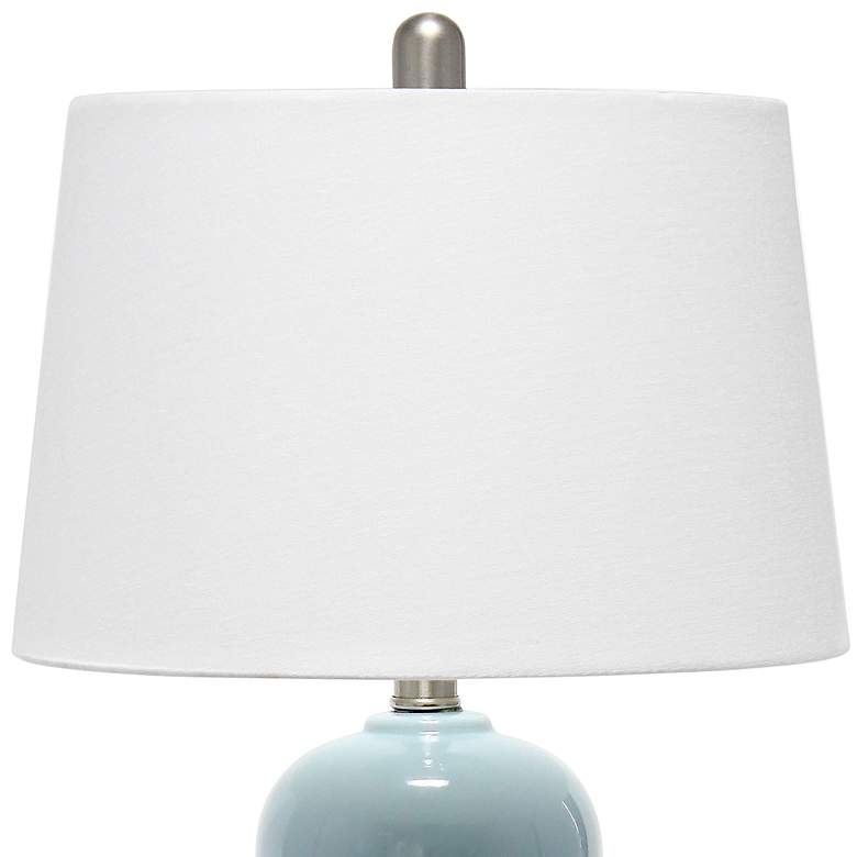 Image 4 Lalia Home 21 1/4 inch Modern Light Blue Ceramic Dual Orb Table Lamp more views