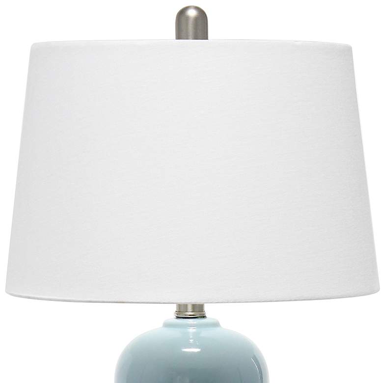 Image 4 Lalia Home 21 1/4" Modern Light Blue Ceramic Dual Orb Table Lamp more views
