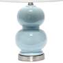 Lalia Home 21 1/4" Modern Light Blue Ceramic Dual Orb Table Lamp