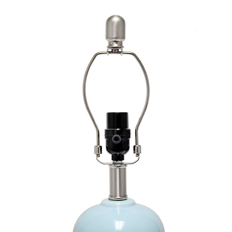 Image 6 Lalia Home 21 1/4 inch Modern Light Blue Ceramic Dual Orb Table Lamp more views