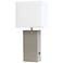 Lalia Home 21" Lexington Gray Leather USB Accent Table Lamp