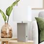 1_Lalia Home 21" Lexington Gray Leather USB Accent Table Lamp