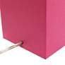 6_Lalia Home 21" Lexington Hot Pink Leather USB Accent Table Lamp more views