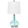 Lalia Home 23 1/4" Modern Clear Blue Rippled Glass Table Lamp