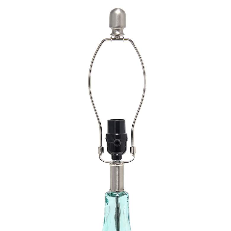 Image 7 Lalia Home 23 1/4" Modern Clear Blue Rippled Glass Table Lamp more views