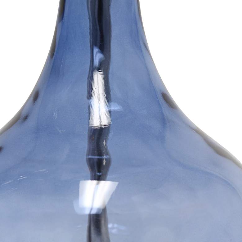 Image 6 Lalia Home 23 1/4" Modern Rippled Glass Dark Blue Table Lamp more views