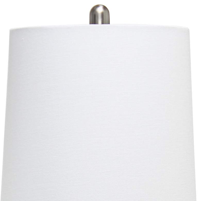 Image 3 Lalia Home 23 1/4" Modern Rippled Purple Glass Table Lamp more views