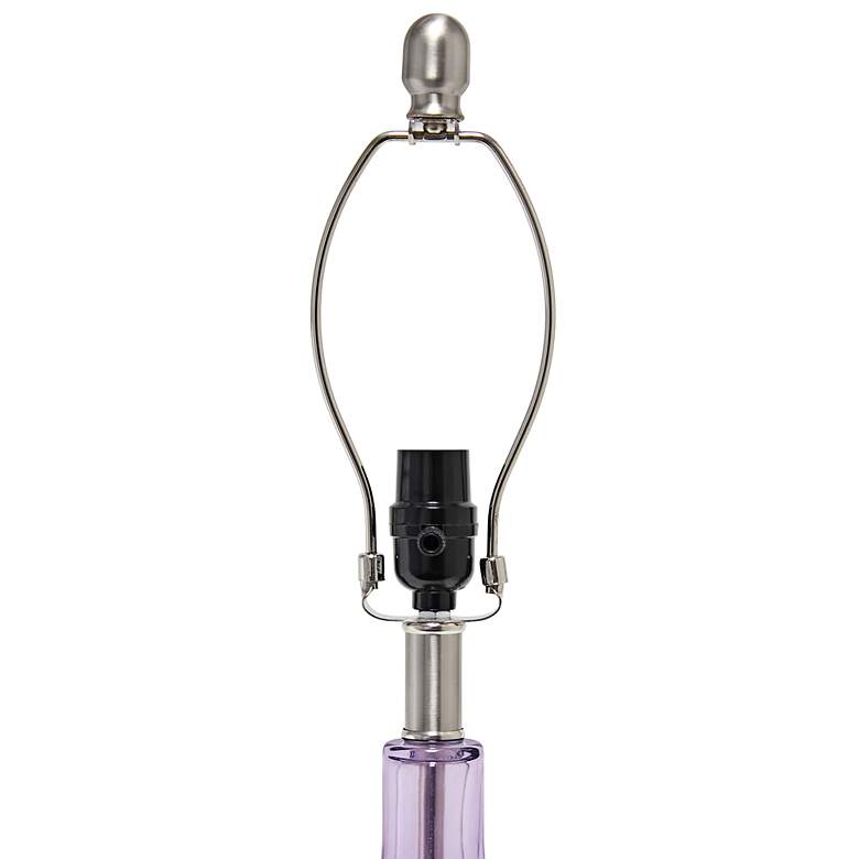 Image 5 Lalia Home 23 1/4" Modern Rippled Purple Glass Table Lamp more views