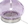 7_Lalia Home 23 1/4" Modern Rippled Purple Glass Table Lamp more views