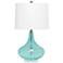 Lalia Home 24" Classix Contemporary Wavy Colored Glass Table Lamp, Blu