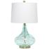 Lalia Home 24" Classix Dimpled Colored Glass Table Lamp, Blue