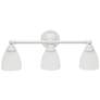 Lalia Home 25" Wide 3-Light White Finish Metal Vanity Bath Fixture