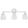 Lalia Home 25" Wide 3-Light White Finish Metal Vanity Bath Fixture