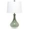 Lalia Home 26.25" Classix Modern Ceramic Droplet Table Lamp, Sage Gree