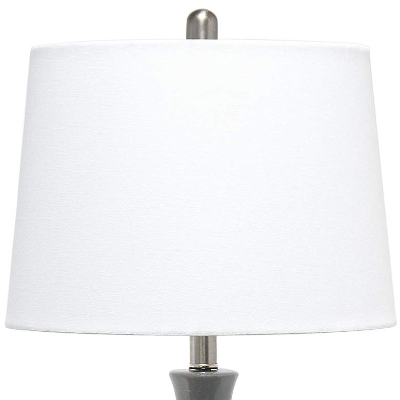 Image 4 Lalia Home 26 1/4 inch Gray Ceramic Droplet Table Lamp more views