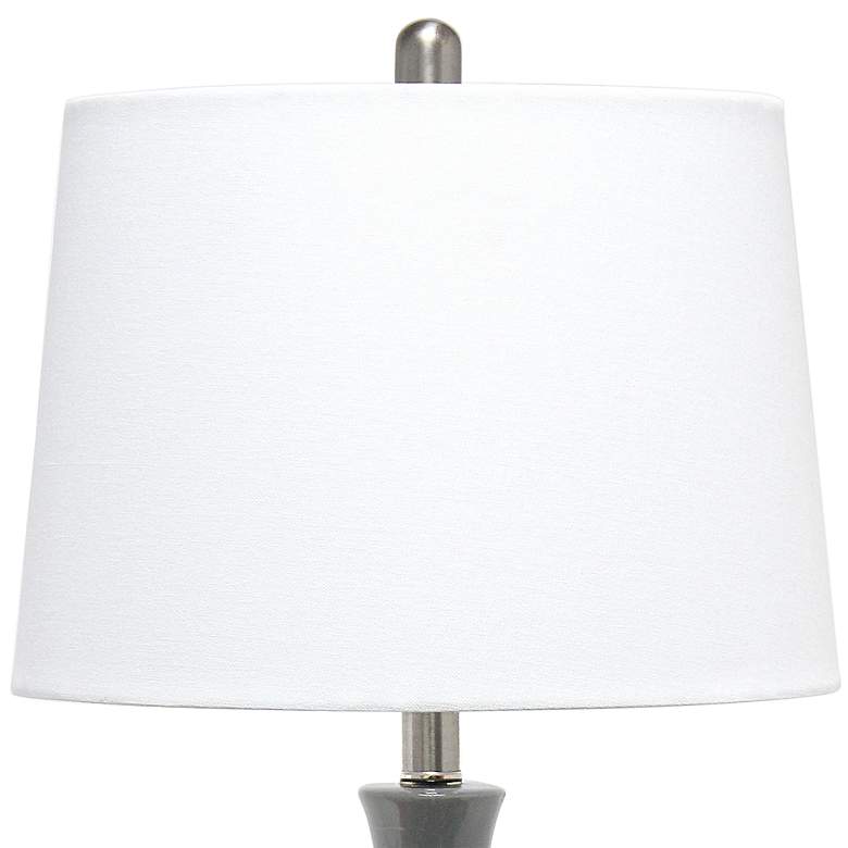 Image 4 Lalia Home 26 1/4" Gray Ceramic Droplet Table Lamp more views