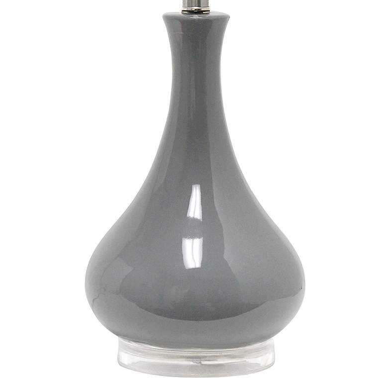 Image 5 Lalia Home 26 1/4" Gray Ceramic Droplet Table Lamp more views