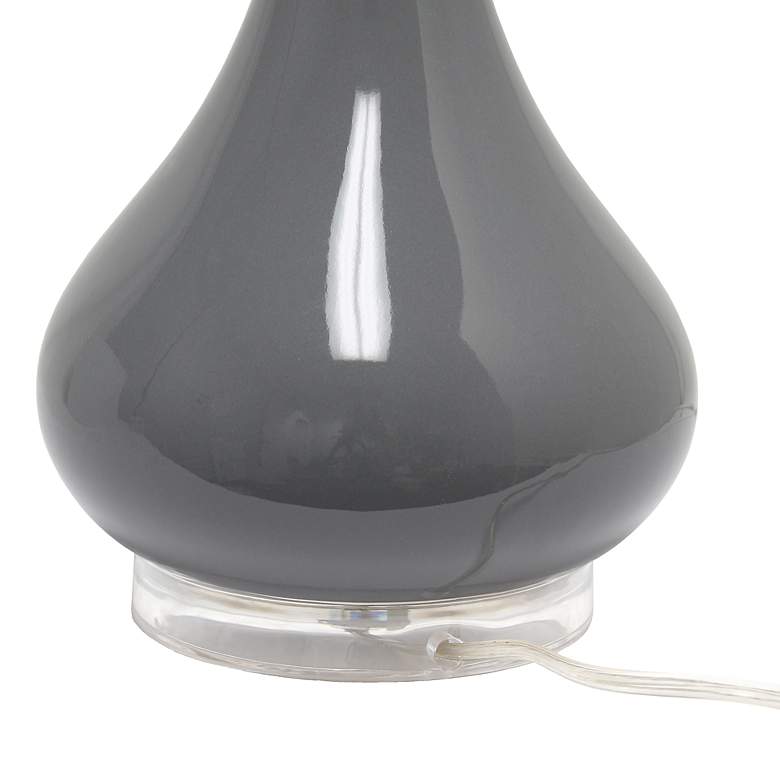 Image 6 Lalia Home 26 1/4 inch Gray Ceramic Droplet Table Lamp more views