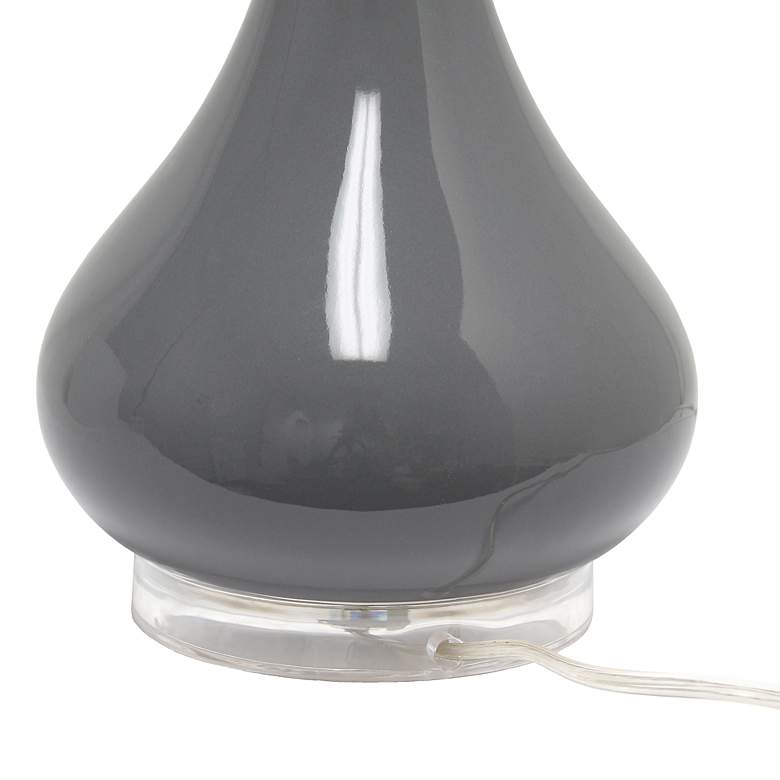 Image 6 Lalia Home 26 1/4" Gray Ceramic Droplet Table Lamp more views