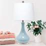 Lalia Home 26 1/4" Light Blue Ceramic Droplet Table Lamp
