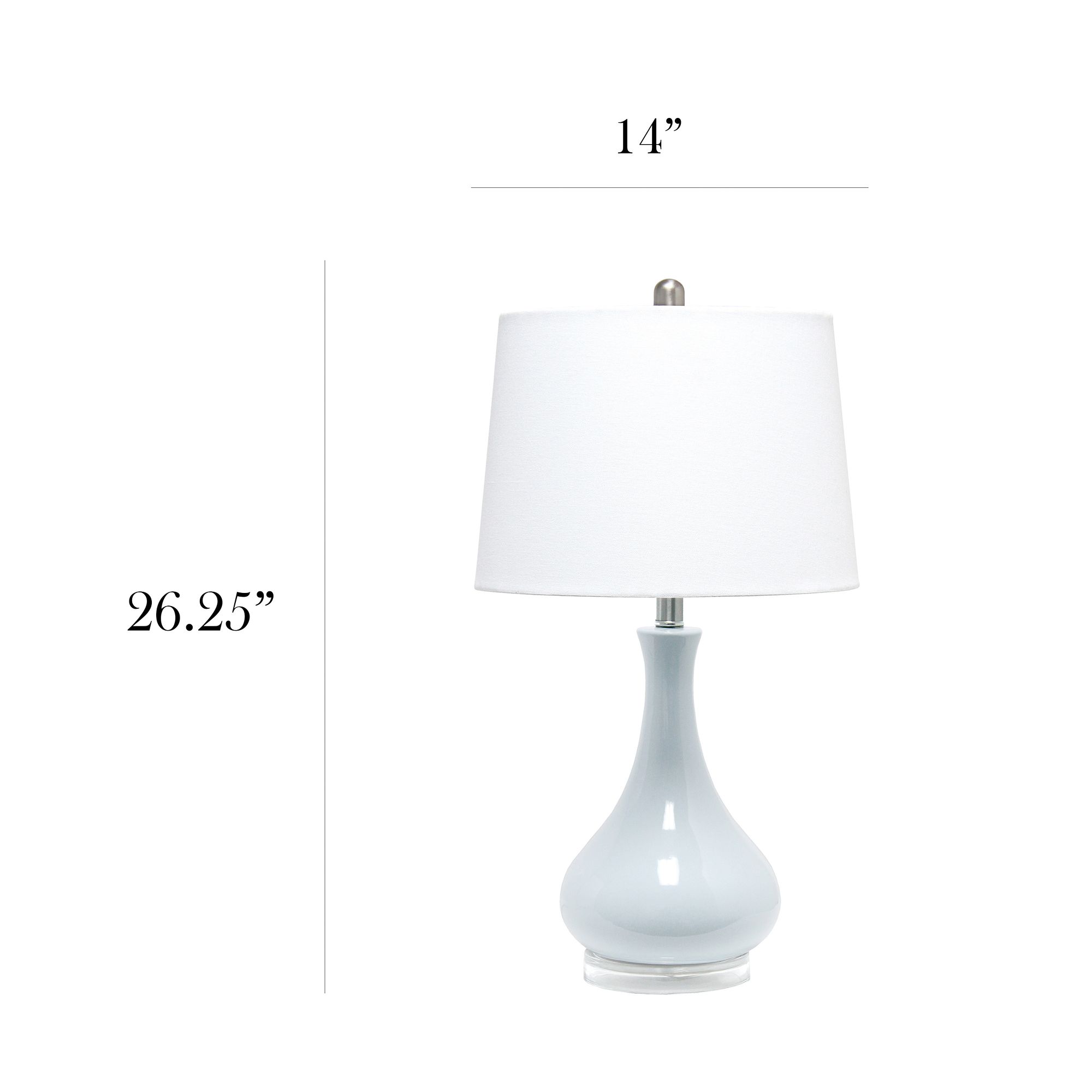 Lalia Home 26 1/4" Light Blue Ceramic Droplet Table Lamp
