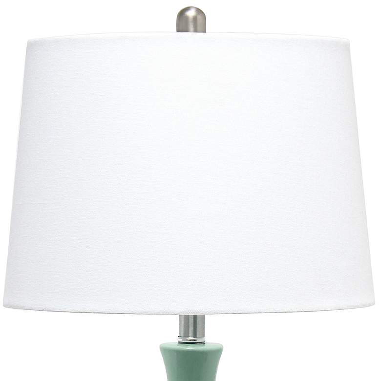 Image 4 Lalia Home 26 1/4" Modern Droplet Aqua Blue Ceramic Table Lamp more views