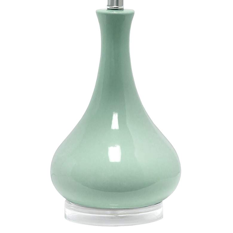 Image 5 Lalia Home 26 1/4" Modern Droplet Aqua Blue Ceramic Table Lamp more views