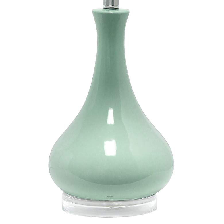 Image 5 Lalia Home 26 1/4 inch Modern Droplet Aqua Blue Ceramic Table Lamp more views