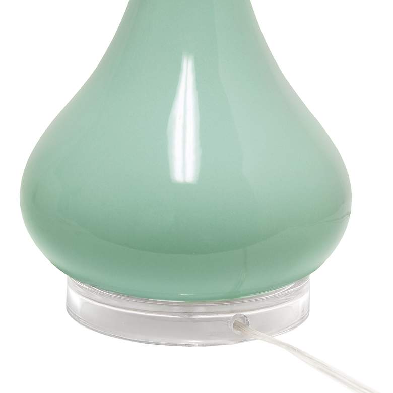 Image 6 Lalia Home 26 1/4" Modern Droplet Aqua Blue Ceramic Table Lamp more views