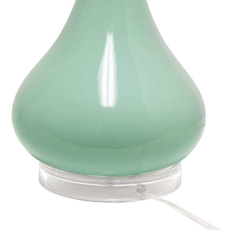 Image 6 Lalia Home 26 1/4 inch Modern Droplet Aqua Blue Ceramic Table Lamp more views