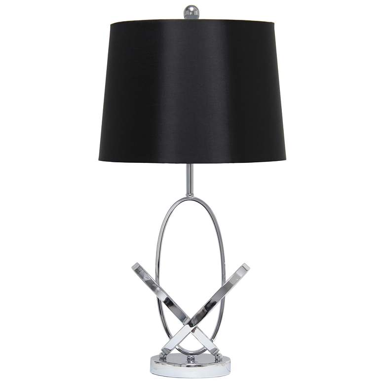 Image 1 Lalia Home 27.25" Glossy State-of-the-Art Entwined Table Lamp, Chrome