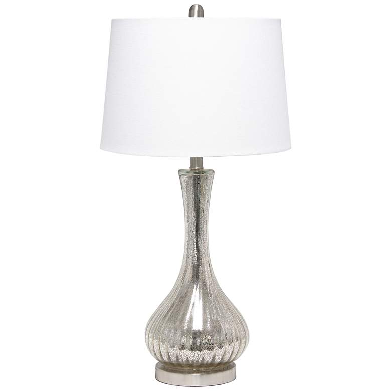 Image 2 Lalia Home 29" Speckled Mercury Glass Teardrop Table Lamp