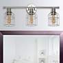 Thumbnail1 of Lalia Home 3 Light Industrial Wired Vanity Light - Brushed Nickel