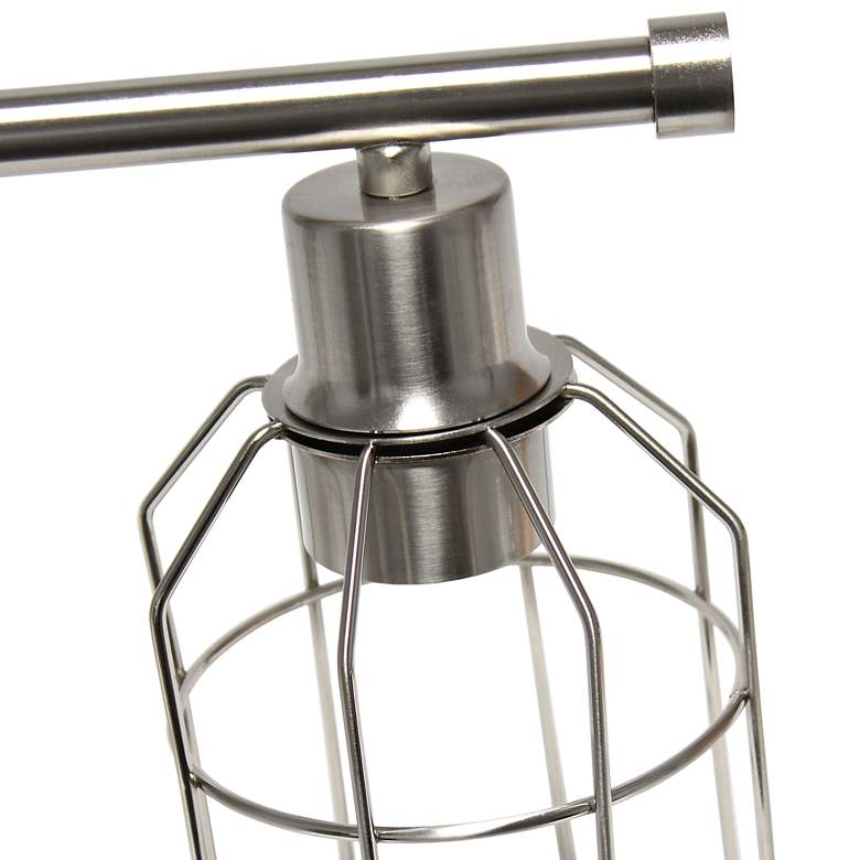Image 7 Lalia Home 3 Light Industrial Wired Vanity Light - Brushed Nickel more views