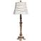 Lalia Home 31" Vintage Table Lamp with Ruffled Cream Shade, Antique Co