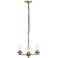Lalia Home 3Lt 15in Glass and Metal Pendant Chandelier, Antique Brass