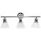 Lalia Home 3Lt Metal and Alabaster White Glass Vanity, Chrome