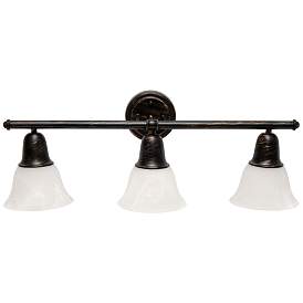 Image1 of Lalia Home 3Lt Metal and Alabaster White Glass Vanity, Oil Rubbed Bronze