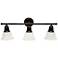 Lalia Home 3Lt Metal and Alabaster White Glass Vanity, Oil Rubbed Bronze