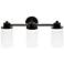 Lalia Home 3Lt Metal and Opaque White Glass Shade Vanity, Oil Rubbed Bronze